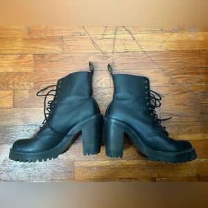 Black Dr Marten Heel Boots